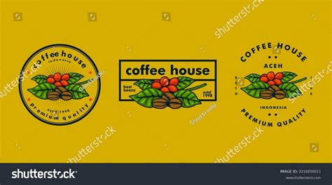 Vintage Coffee Logo Set Design Stock Vector (Royalty Free) 2216050011 | Shutterstock