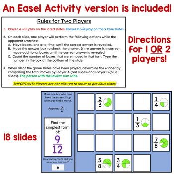 Equivalent Fractions Memory Game In Print And Digital By Deb Hanson