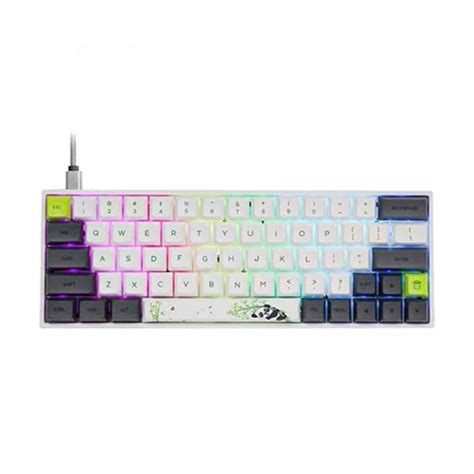 Skyloong SK64 Panda Dual Mode White Hot Swap Blue Switch RGB Mechanical Gaming Keyboard