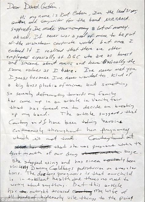 Kurt Cobain Suicide Note Transcript