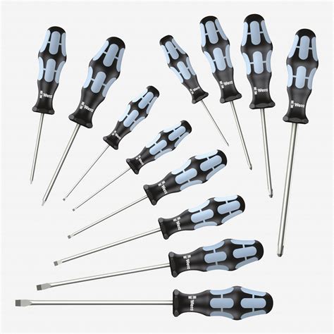 Wera Tools 347903 Stainless Steel Slotted/Phillips/Square Screwdriver Set