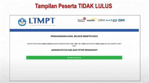 Tampilan Halaman Pengumuman Hasil UTBK SNBT 2023 Cek Kamu Lulus