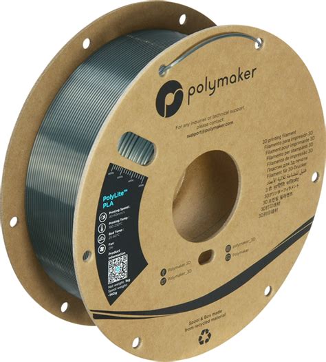 Polymaker PolyLite PLA Silk Gunmetal Grey 3DJake Ireland