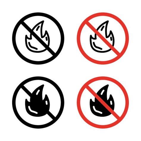 No Naked Flame Vector Images Over