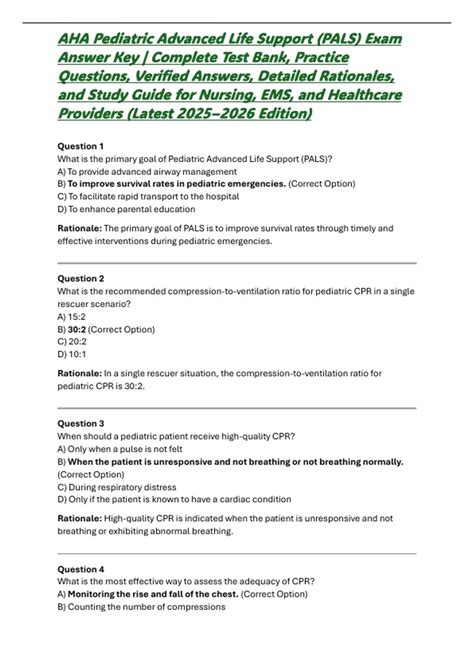 Pals Exam Answer Key 2013 7