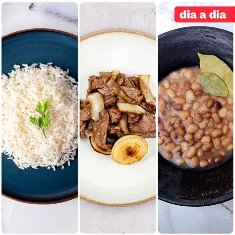 Kük Prato Arroz Feijão e Tiras Aceboladas