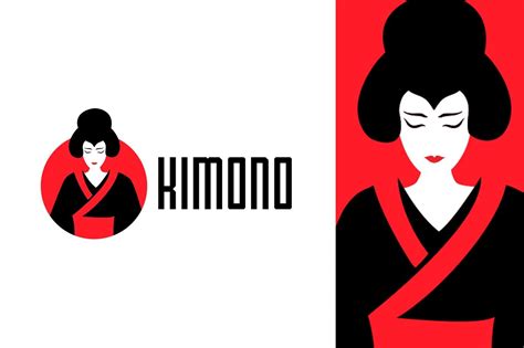 Japanese Kimono Logo Template AI, EPS | Japanese logo, Logo design ...