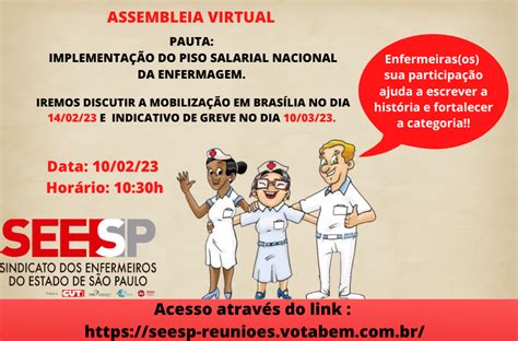 Assembleia Virtual implementação do Piso Salarial Nacional