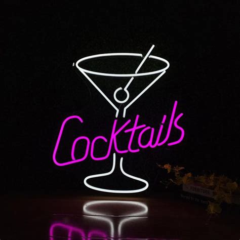 Cocktails LED Neon Sign Radiant Neon Signs