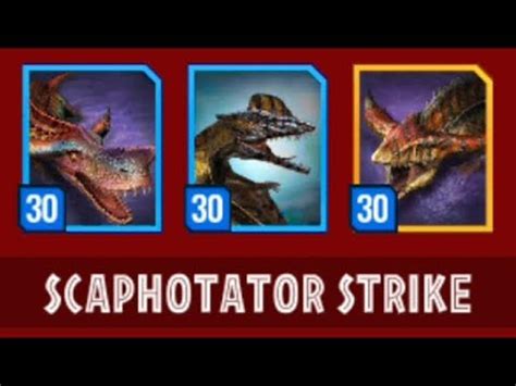 NEW EPIC SCAPHOTATOR MAX LEVEL 30 STRIKE EVENT JURASSIC WORLD ALIVE