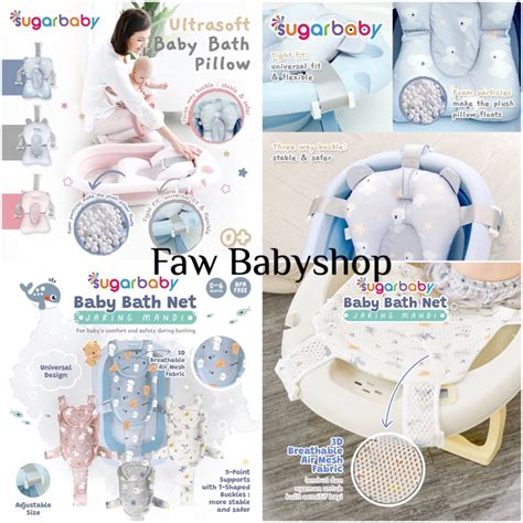 Jual Sugar Baby Ultrasoft Baby Bath Pillow Bath Net Bantal Mandi Bayi