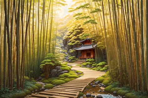 Premium Photo | Japanese landscape painting