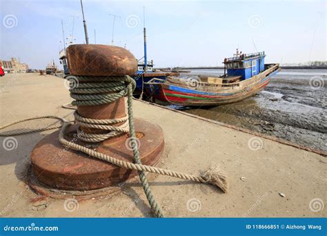 Mooring dolphin stock image. Image of moored, harbor - 118666851