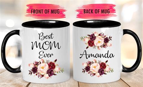 Custom Best Mom Ever Mug Christmas T For Mom Custom Mug For Mom