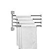 Plantex Stainless Steel Arm Bathroom Swing Hanger Towel Rack Towel