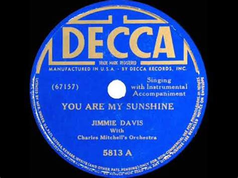 1940 Jimmie Davis You Are My Sunshine YouTube