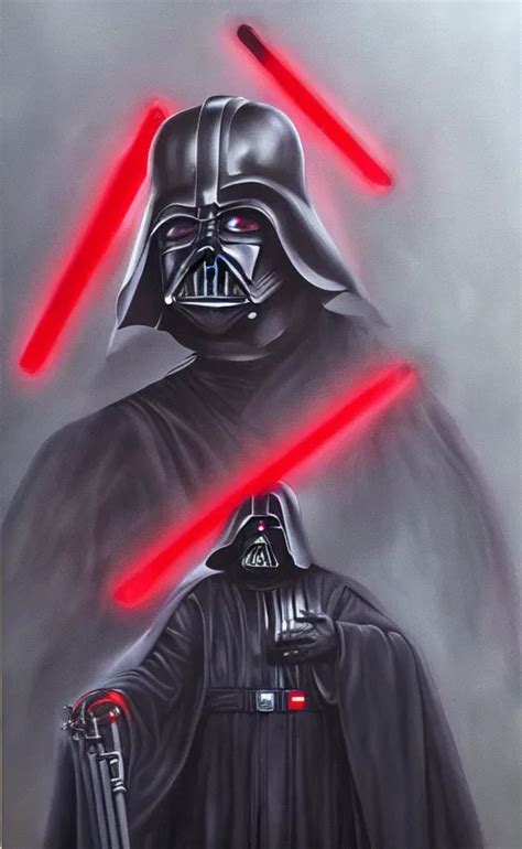 A Beautiful Painting Of Donald Trump As A Sith Lord Stable