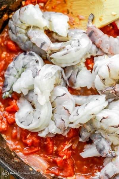 Garlic Tomato Shrimp Recipe With Orzo The Mediterranean Dish