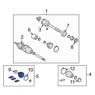 Toyota Highlander CV Joints Boots Parts Inner Outer CARiD