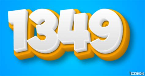 1349 Text effect and logo design Number | TextStudio