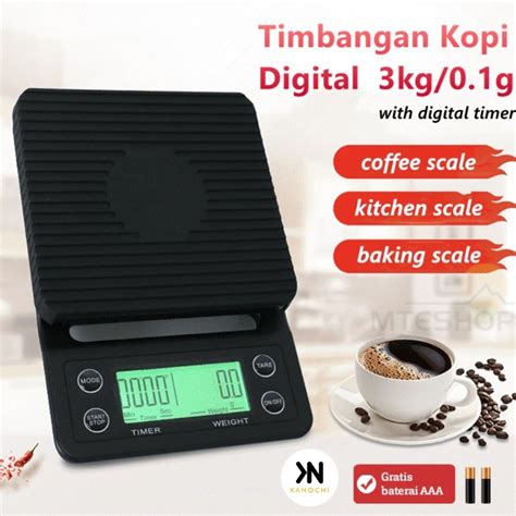 Jual Timbangan Kopi Digital Kg Gr Timer V Drip Coffee Scale