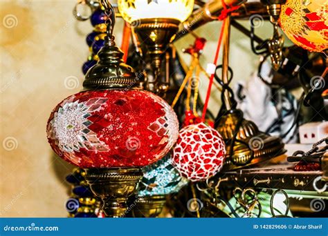 Traditional Bright Decorative Hanging Turkish Lamps And Colourful