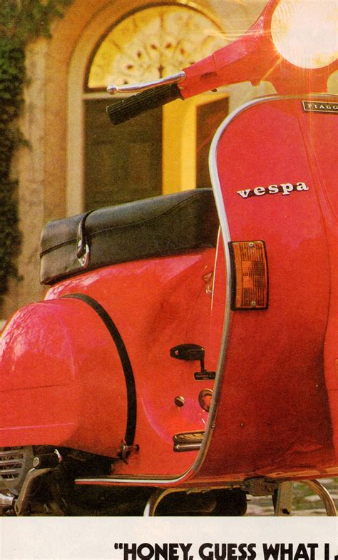 Vespa Vintage American Ad Poster Piaggio Motorcycle Print Etsy