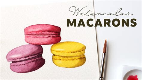 How To Paint Macarons In Watercolor Easy Painting Tutorial Food