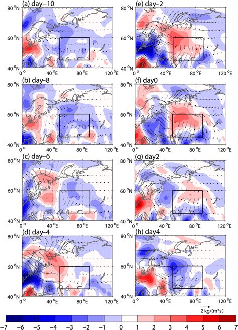 Water Vapor Flux Integral From To Hpa Vector Scale At Right