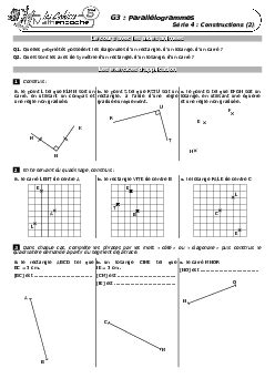 Parallélogramme Exercices FR constructions AlloSchool