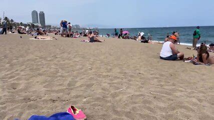 Nude Monika Fox Sunbathing On A Public Beach In Barcelona