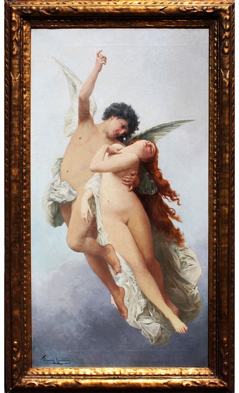 Frank Enders American 1860 1921 Cupid Psyche Oil On Canvas After