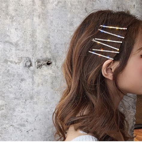 Pinza para el pelo con diamantes de imitación para mujer pasador con