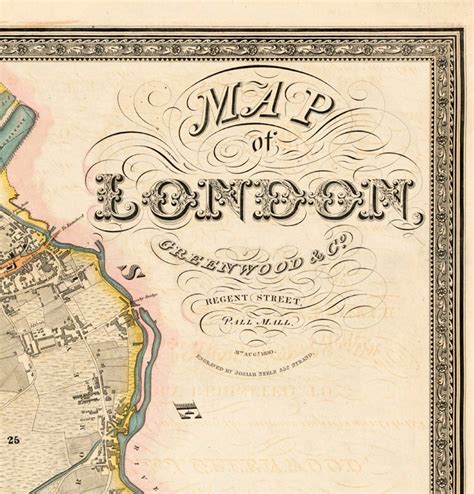 Victorian Old London Map 1830 England Vintage Poster Wall Etsy