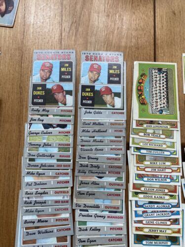 Lot Of S Topps Baseball Cards Average Ex Cond The S