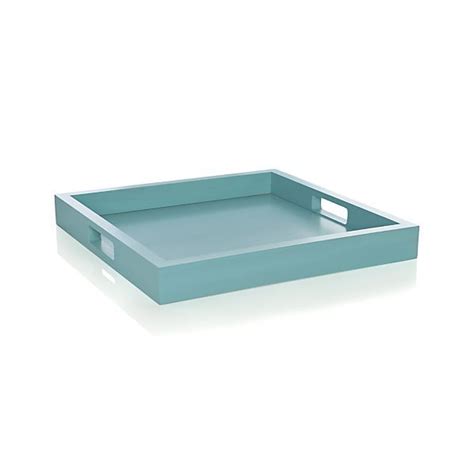 Zuma Aqua Sky Tray Crate And Barrel Tray Serving Tray Wood