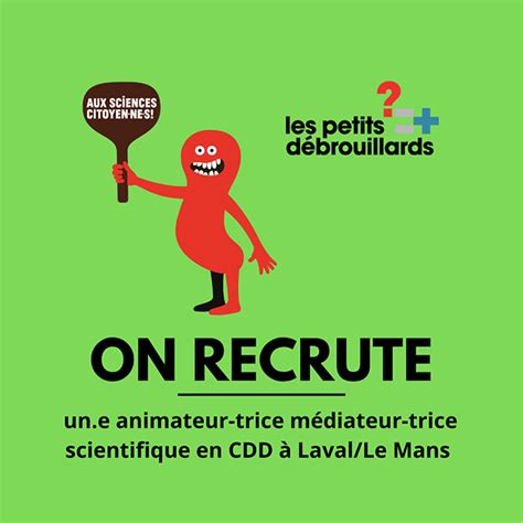 Onrecrute Un Animateur Trice M Diateur Trice Scientifique En Cdd Le