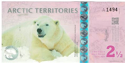 Vereinigte Staaten Geldschein Dollar Artic Territories Unz