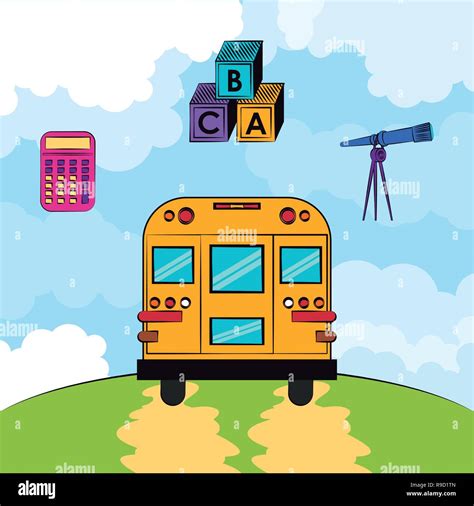 School supplies cartoon Stock Vector Image & Art - Alamy