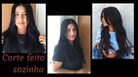 Como Cortar O Próprio Cabelo Corte Simples Curtain Bangs Camadas