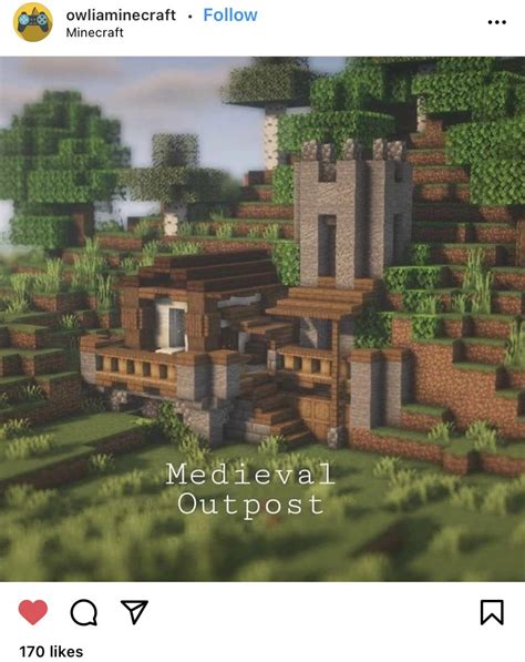 Outpost @owliaminecraft (Insta) | Minecraft medieval, Minecraft ...