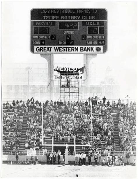 1978 Fiesta Bowl Scoreboard Photo – Works – Tempe History Museum