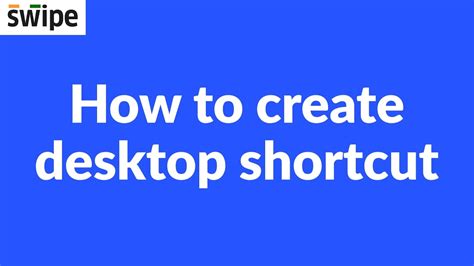 How To Create Desktop Shortcut Swipe Gst Billing Shortcut Youtube