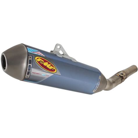 Fmf Racing Factory 4 1 Rct Titanium Slip On Exhaust Blue Anodized Finish Titanium End Cap