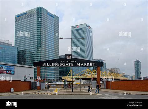 Billingsgate Fish Market Located At Canary Wharf London With Barclays