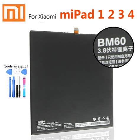 샤오미 Mipad 1 2 3 4 Mipad Mec91 배터리 추적 번호 6600mah Bm60 Bm61 Bm62 Bn60