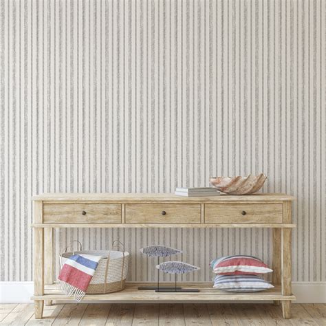 Classic Nautical Stripe Peel and Stick Wallpaper | Tempaper & Co.