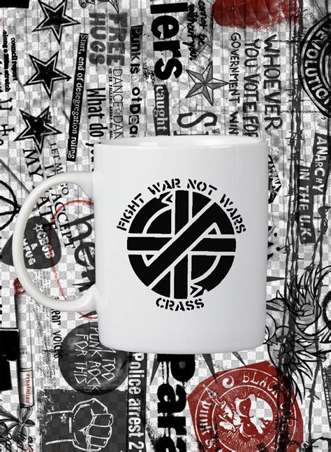 Crass Fight War Not Wars Design Mug Anarcho Punk Retro Punx Etsy Uk