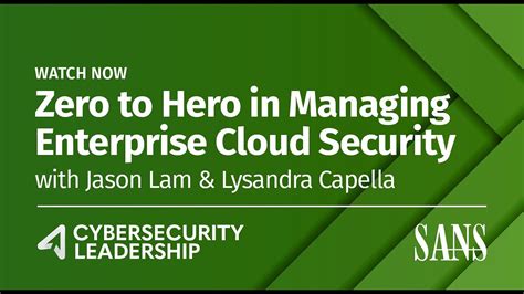 Zero To Hero In Managing Enterprise Cloud Security Youtube