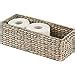 Mdesign Natural Woven Water Hyacinth Bathroom Storage Organizer Basket